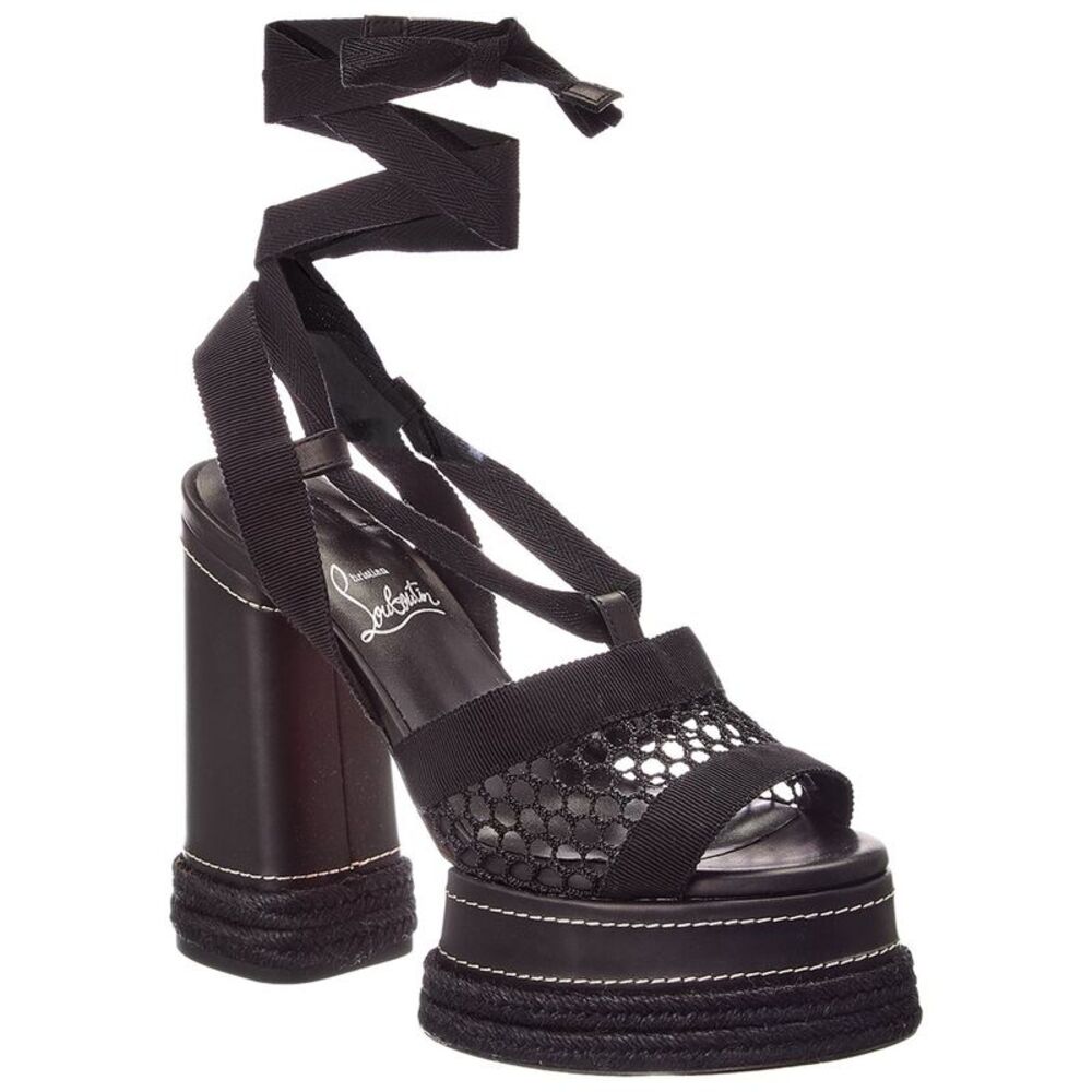 Christian Louboutin Toledissima 130 Leather Sandal, Black